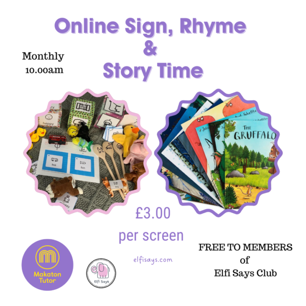 Elfi Says Rhyme, Sign And Story Time 1ST October 10am