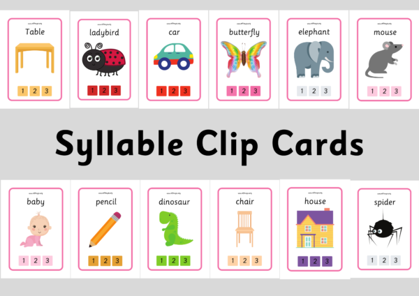 Syllable Clip Cards