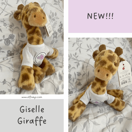 Giselle Giraffe with Elfi Says T-shirt