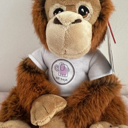 Ophelia Orangutan with Elfi Says T-shirt